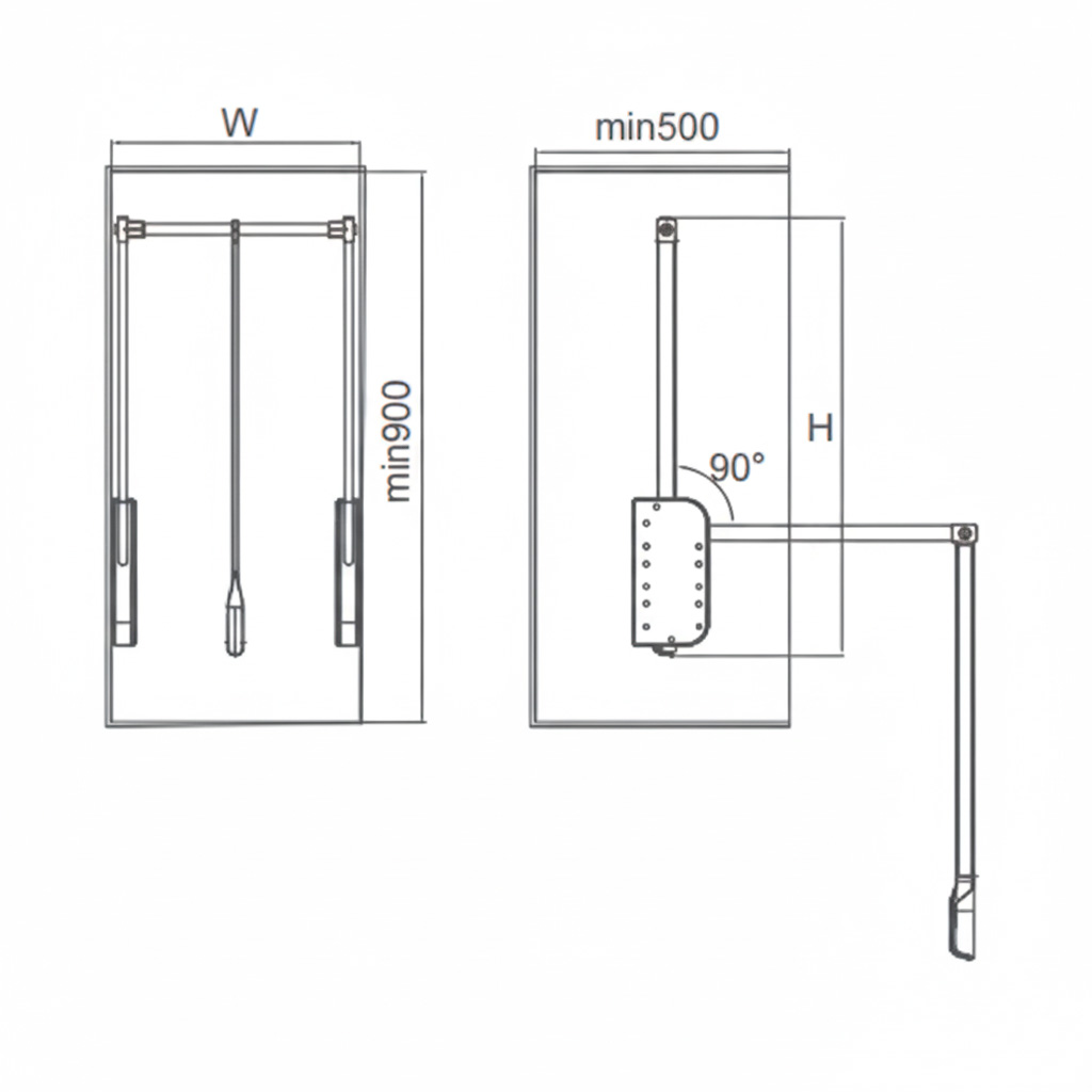 Schamfer Maverick Soft Close Liftable Hanger